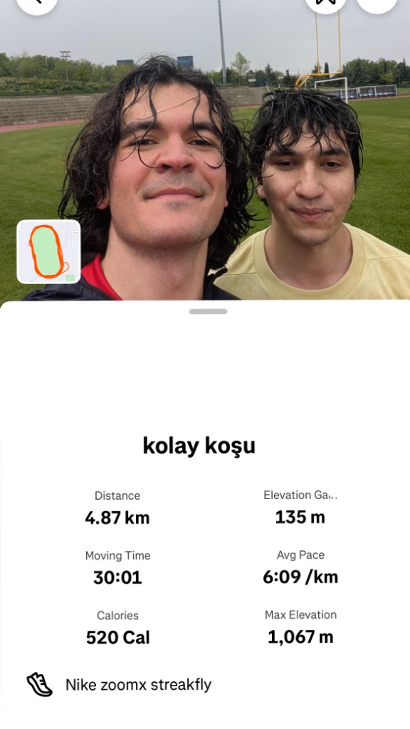 Running selfie